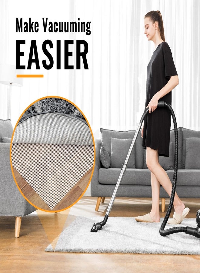 وسادة سجاد سيليكون مانعة للانزلاق من كومفي باد، وسادة سجاد سميكة مضادة للانزلاق، حصائر سجاد تحت السجاد للأرضيات الخشبية، تحافظ على السجاد في مكانه - 2 × 3 قدم - Image 4